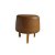 Poltrona e Puff Living Couro Legítimo Wood Envelhecido - Imagem 3