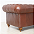 Sofá Chesterfield Couro Legítimo Café 3 Lugares 2,40 Larg. - Imagem 4