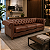 Sofá Chesterfield Couro Legítimo Café 3 Lugares - Imagem 1