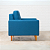 Poltrona e Puff Living Linho Azul Marinho - Imagem 4