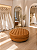 Puff Chesterfield Redondo em Couro Envelhecido Caramelo - Imagem 4