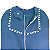 Saco de Dormir Swaddle em Ribana com Zíper 0 a 3 Meses Azul Oceano Pompons Gesta Slings - Imagem 3