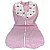 Saco de Dormir Swaddle em Ribana com Zíper 0 a 3 Meses Rosa Claro Rosas Gesta Slings - Imagem 1