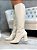 Bota Feminina Mia Cano longo Off-White Liso - Imagem 2