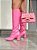 Bota Feminina Mia Cano longo Croco Rosa - Imagem 2