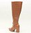 Bota Feminina Mia Cano longo Croco Caramelo - Imagem 3