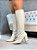 Bota Feminina Mia Cano longo Off-white Croco - Imagem 2
