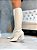 Bota Feminina Mia Cano longo Off-white Croco - Imagem 1
