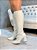 Bota Feminina Mia Cano longo Off-white Croco - Imagem 9