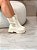 Coturno Feminino Cali Chelsea Off-white em Couro - Imagem 3