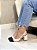 Scarpin Slingback Sara Off-white com preto - Imagem 4