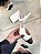 Scarpin Slingback Sara Off-white com preto - Imagem 1
