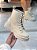 Coturno Feminino Carol Off-white - Imagem 1