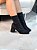 Bota Feminina Naty Preta Suede Strech cano curto - Imagem 1