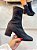 Bota Feminina Naty Preta Suede Strech cano curto - Imagem 5