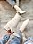 Bota Feminina Naty Off-White strech - Imagem 1