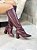 Bota Feminina Mia Cano longo Cherry croco - Imagem 10