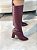 Bota Feminina Mia Cano longo Cherry croco - Imagem 7