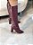 Bota Feminina Mia Cano longo Cherry croco - Imagem 13