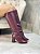 Bota Feminina Mia Cano longo Cherry croco - Imagem 9