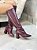 Bota Feminina Mia Cano longo Cherry croco - Imagem 5