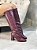 Bota Feminina Mia Cano longo Cherry croco - Imagem 4