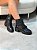 Coturno Feminino Fabi Preto Strass Couro legítimo - Imagem 4