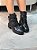 Coturno Feminino Fabi Preto Strass Couro legítimo - Imagem 6