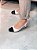Slingback Feminina Sarah Off-white/Preto verniz - Imagem 8