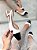 Slingback Feminina Sarah Off-white/Preto verniz - Imagem 5