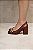 Scarpin em Couro Livia Cherry Salto Bloco - Imagem 4