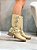 Coturno Feminino Zara Biker Creme Destroyed - Imagem 9