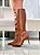 Bota Feminina Mirela Camel Cano longo - Imagem 6