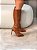 Bota Feminina Mirela Camel Cano longo - Imagem 12