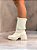 Bota Feminina Paloma Off-white em meia 2 em 1 - Imagem 1