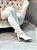Bota Feminina Over Olivia Off-White Salto fino - Imagem 5