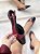 Slingback Feminina Sarah Cherry/Preto Sem salto - Imagem 1