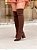 Bota Feminina Over Agatha Marrom Em meia - Imagem 3