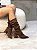 Bota Feminina Over Agatha Marrom Em meia - Imagem 4