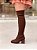 Bota Feminina Over Agatha Marrom Em meia - Imagem 10