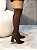 Bota Feminina Over Agatha Marrom Em meia - Imagem 8