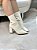 Bota Feminina Agatha Off-White Cano curto Em meia - Imagem 7