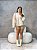 Bota Feminina Brenda Off-White Em Meia tricô - Imagem 3