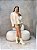 Bota Feminina Brenda Off-White Em Meia tricô - Imagem 6