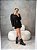 Coturno Feminino Lia Chelsea Preto croco - Imagem 3