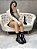 Coturno Feminino Lia Chelsea Preto croco - Imagem 9