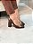 Scarpin Feminino Livia Marrom em Couro salto 10cm - Imagem 1