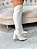 Bota Feminina Aline Off-White Salto bloco - Imagem 5