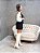 Bota Feminina Aline Off-White Salto bloco - Imagem 12