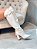 Bota Feminina Aline Off-White Salto bloco - Imagem 2